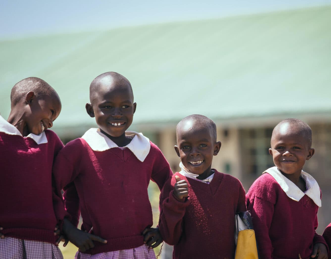 A group of Maasai people in their village.