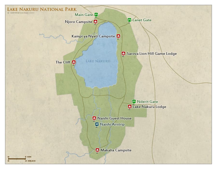 Map of Lake Nakuru