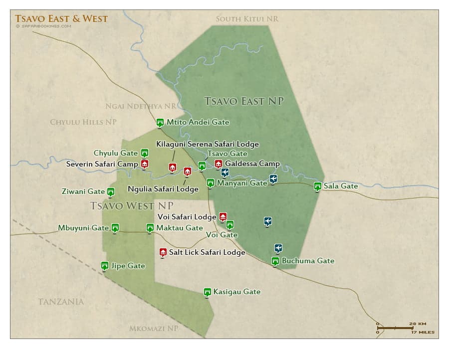 Map of Tsavo