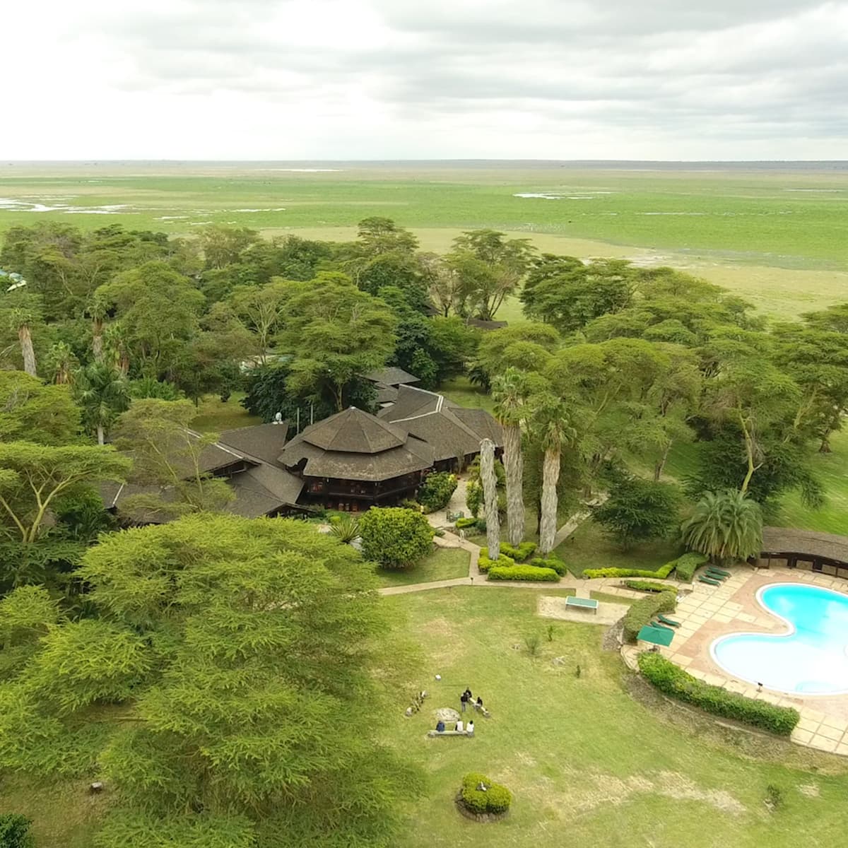 Exterior of Ol Tukai Lodge in Amboseli